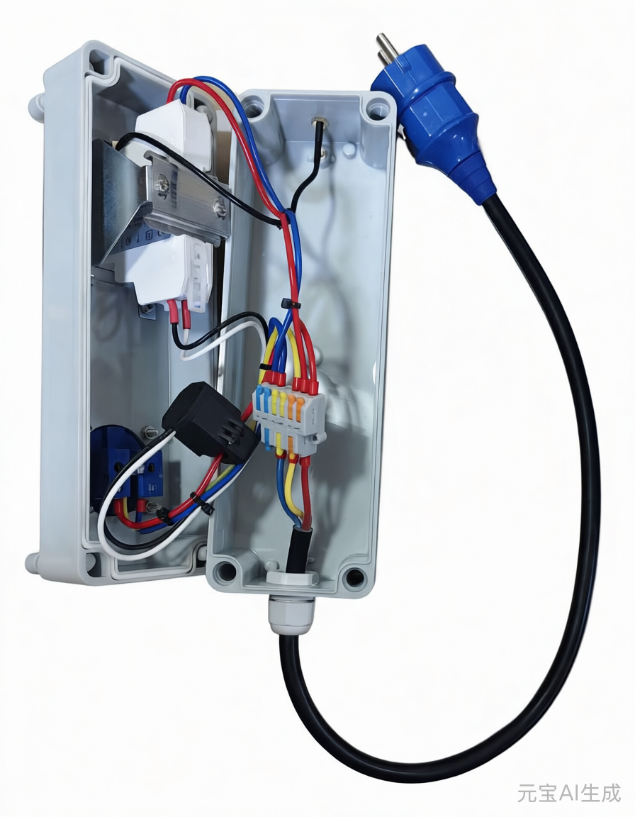 Single Phase 16A Portable Distribution Box IP67 With Extension Cable 0.5 Meter Wfi Communication 