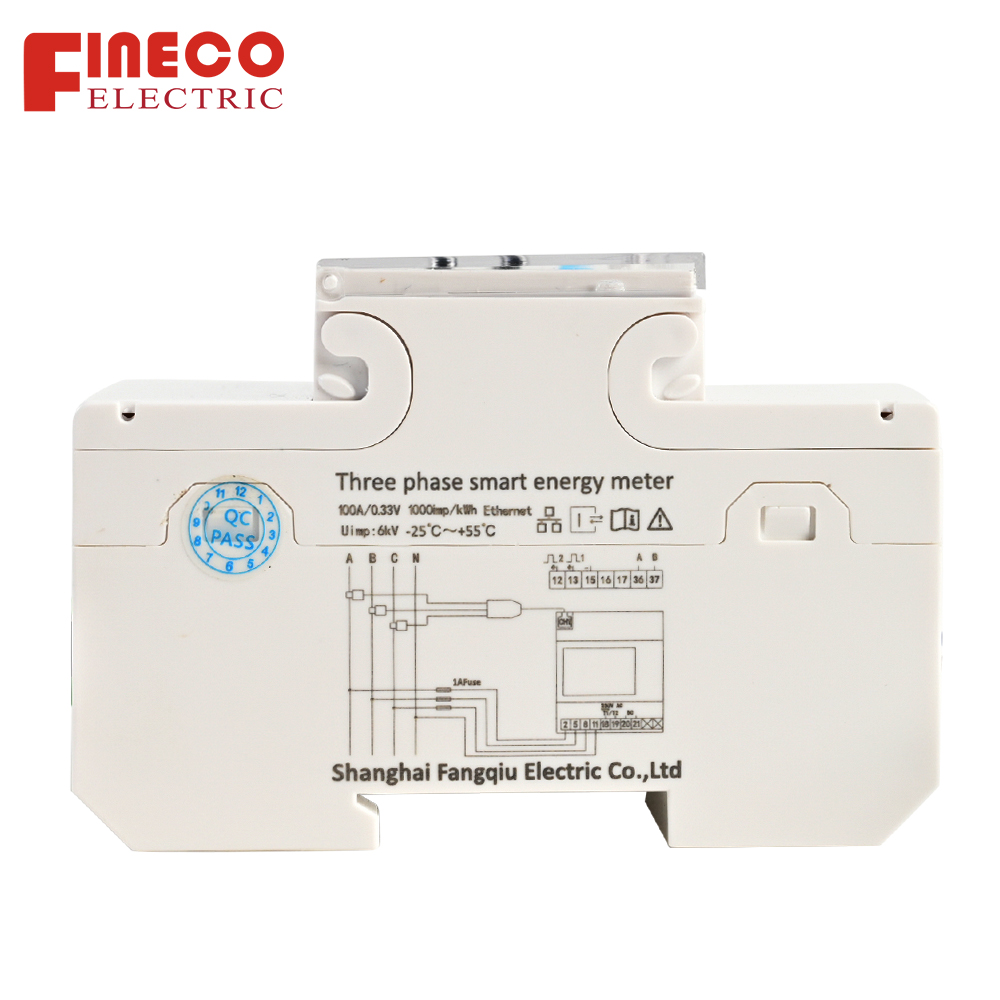 EM4373-Ethernet Three Phase Ethernet Smart Energy Meter RJ45 Modbus TCP 0.33V 333mV CT Input for DCIM Solar EV Charger