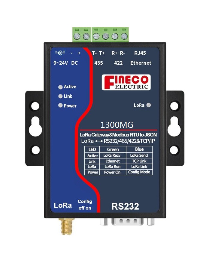 1300MG LoRa Private Modbus Gateway Tcp/ip Mqtt Protocol