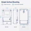 SM415 LoRaWAN Single Phase Energy Meter 220V 5(60)A, Remote Relay On/Off, Wireless Meter Reading, Overload Trip, RS485 Modbus DL/T64