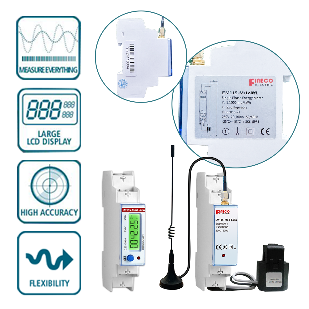 EM115-Mod-LoRa RS485 single phase~LoRa~Modbus 