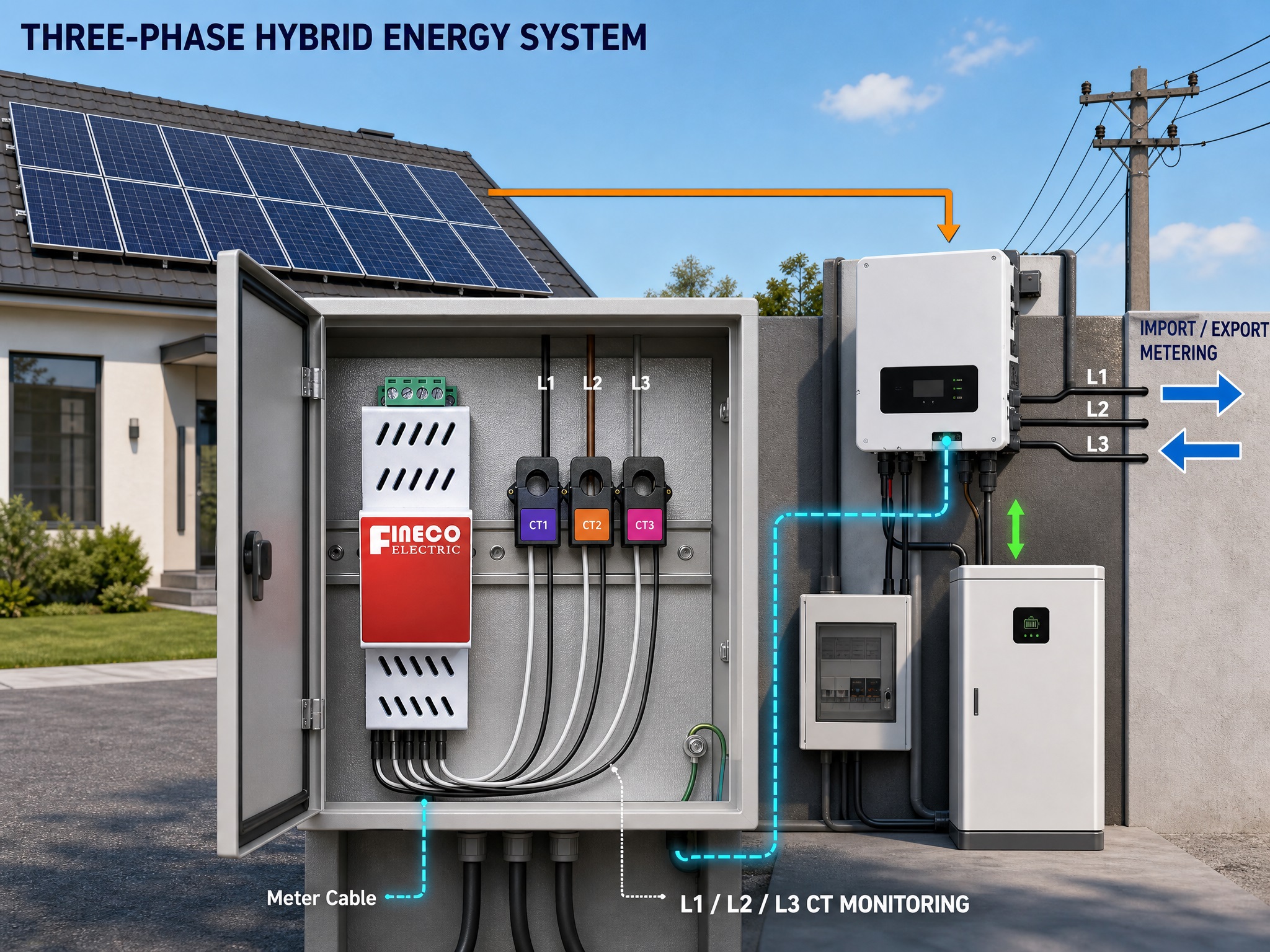 PA300 solar inverter energy meter three phase power meter use for inverter solar 41st Harmonic THD power quality analyzer